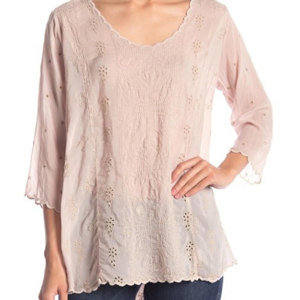 NEW Johnny Was - Embroidered Blouse Size  S.